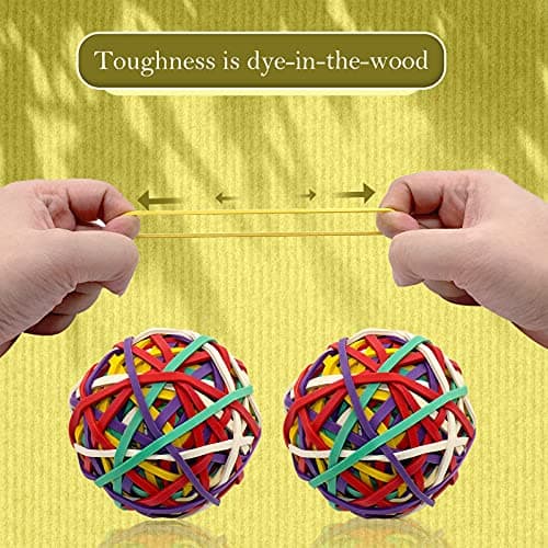 Rubber Elastic Bands Office Thick Large Colored Rubber Band Ball For Packing Document Organizing Office And Home 120 Pcs — view 4