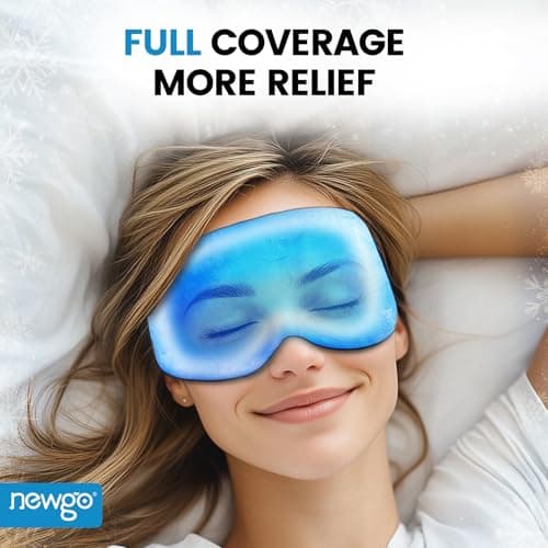 NEWGO Cooling Gel Weighted Eye Mask for Sleeping, 3D Contour Cold Compress — view 2
