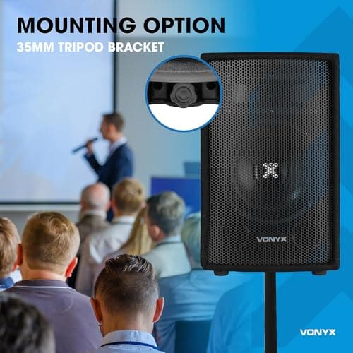 VONYX SL12 Pair of 12" Passive DJ PA Speakers 1200W Peak Power 2-Way Bass Reflex System with Piezo Horn Ideal for Parties, Karaoke, Venues & Home Studio Use — view 5