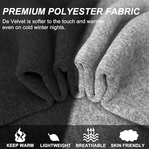 ehsbuy Winter Neck Warmer Snoods for Men Women Fleece Neck Gaiter Windproof Cold Weather Ski Face Scarf for Sports Running Cycling — view 4
