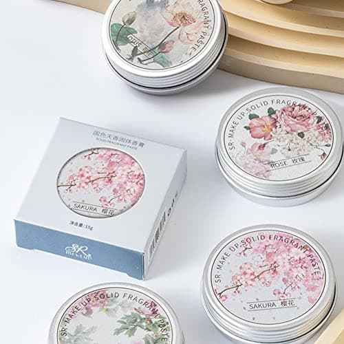 Solid Perfume Stick Floral Essence Portable Travel Perfumes for Women's Fragrances Long Lasting Pocket Balm Perfume Stick Natural Floral Fragrance Parfum for Women (peony) — view 3