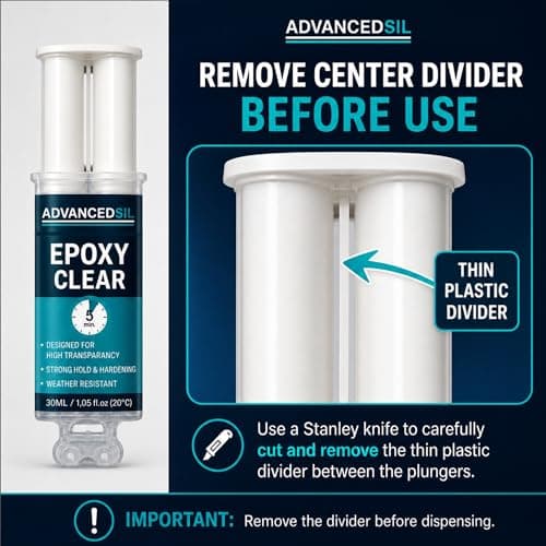 Epoxy Glue | Two Pack Clear and Black Epoxy Resin Glue | Fast Setting & Heavy Duty Repairs for Metal Plastic Wood Ceramic Glass Stone and More | 25ml — view 6