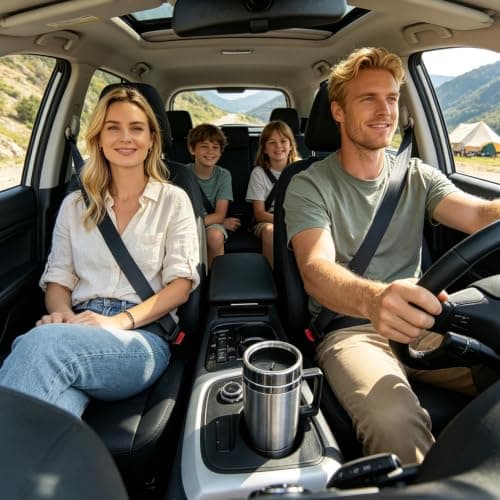 Car Electric Heated Travel Mug - 12V/24V Voltage Kettle | Stainless St — view 2