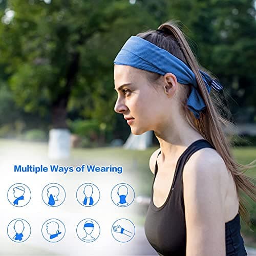 DDSHUN 4 Pcs Cooling Towels, 100x30cm, Cool Cold for Neck, Microfibre Soft Breathable Chilly, for Sports Yoga, Golf, Gym, Camping, Fitness, Workout, Running & More Activities — view 4