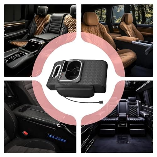 Car Armrest Organizer, with Light Tissue Box, Car Center Console Organizer, for Truck Vehicle SUV Automotive Sedan Pickup RV Interior Daily Travel — view 4