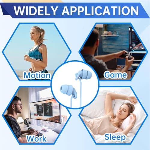 Sleep Earbuds, Soft Lightweight Wired Noise Cancelling Small Canal — view 6