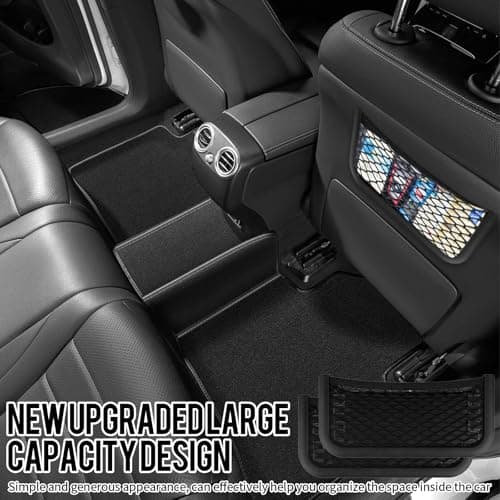 Storage Nets for Campervans, 2 Pcs Universal Car Mesh Storage Organizer Pocket Net with Plastic Frame Seat Back Pockets for Motorhome, Truck, Boat (26 x 12 cm) — view 4