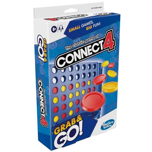 Hasbro Gaming Connect 4 Travel Board Game, Travel Games for Kids, 2 Player Portable Strategy Fun, Grab and Go, Ages 6+ — view 5