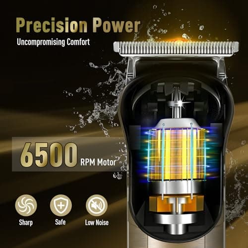 Solati Beard Trimmer Hair Clippers Men, 17-in-1 Professional Electric Shaver and Grooming Kit, Cordless Body Nose Face Shaving Set, Perfect Mens Gifts for Him(Gold) — view 4