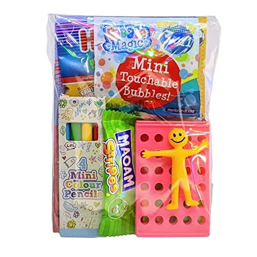 Kids Party Bags Pre Filled, Childrens Wedding Activity Packs, Sweets, Unisex (10 Party Bags)