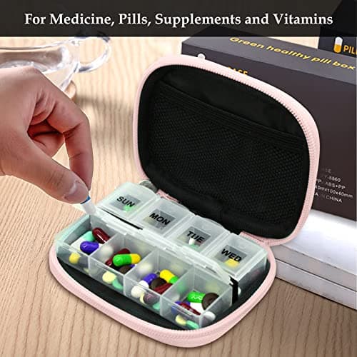 Serfeymi Weekly Pill Box Organiser Travel Tablet Medicine Organiser 7 Day — view 5
