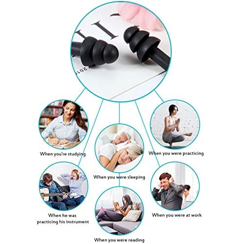 30 Pairs Ear Plugs for Sleeping, Reusable Silicone Ear Plugs Waterproof Swimming Earplugs Noise Reduction Earplug, Ultra Soft Flexible Earplugs for Sleeping, Studying, Concerts, Travel, Swimming — view 6