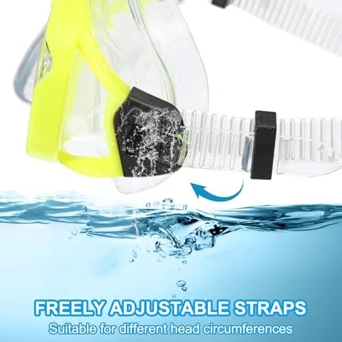 PATIKIL Swim Goggles with Nose Cover, Silicone Scuba Diving Mask Anti-Fog Snorkel Dive Goggles Snorkeling Dive Mask Gear for Youth Junior Adult Scuba Diving, White — view 5