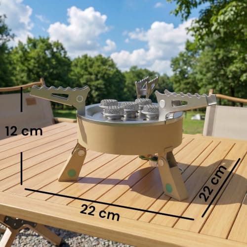 Outsunny 7000W Camping Stove High Power Gas Stove Foldable Carry Bag Khaki — view 3