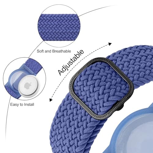 Airtag Watch Strap for Kids, Air-Tag 2nd & 1st Gen Wristband Holder for Apple Item Finder, Stretchy Adjustable Bracelet for Child Boys Girls — view 2