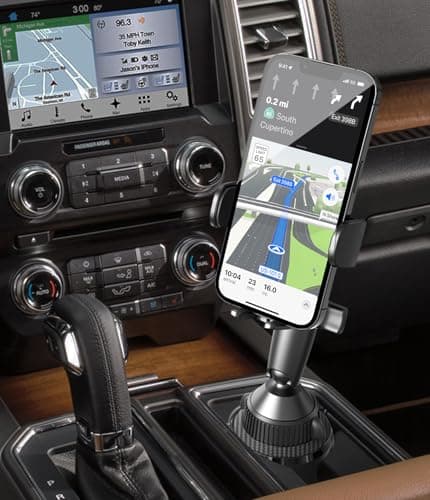APPS2Car Car Phone Holder Cup Holder Phone Mount Adjustable Long Arm Cup Phone Holder Cradle Car Mount for iPhone Samsung Smartphones — view 2