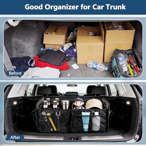 TranRantic Car Boot Organiser, 50L Trunk Storage Box with 7 Pockets — view 4