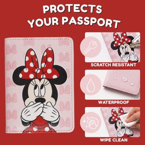 Disney Girls Minnie Mouse Travel Accessories Passport Holder for Airport, Holiday, Travel — view 5