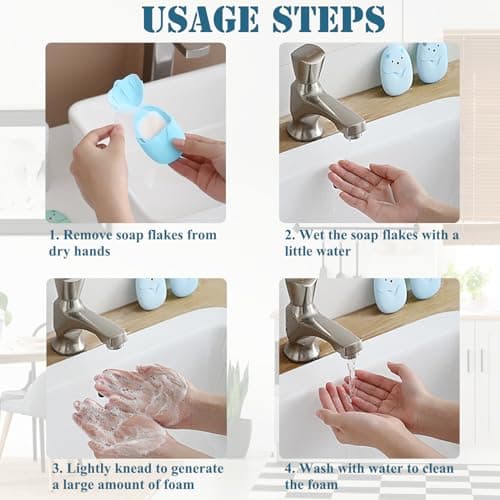 Travel Essentials Soap Sheets, Portable Travel Wash Hand Soap Flakes Cute Box Backpacking Essentials On The Go Camping Accessories Hiking Holiday — view 5
