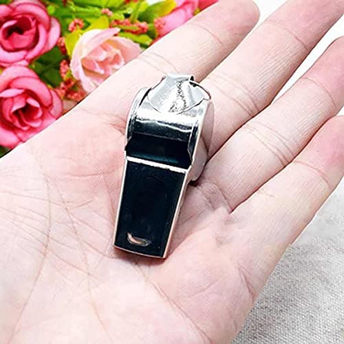HAADI Sports Whistle for Coaches, Referees and Teachers in Solid Stainless Steel, Loud Cork Pea Sound, Metal Keyring Clip, Football PE School Training and Emergency Use — view 3