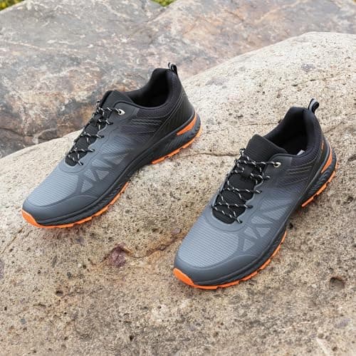 Hawkwell Men's Plus Size Outdoor Trail Running Shoes UK Size 12 13 14 15 16 17 18, Black PU, 16 UK — view 3
