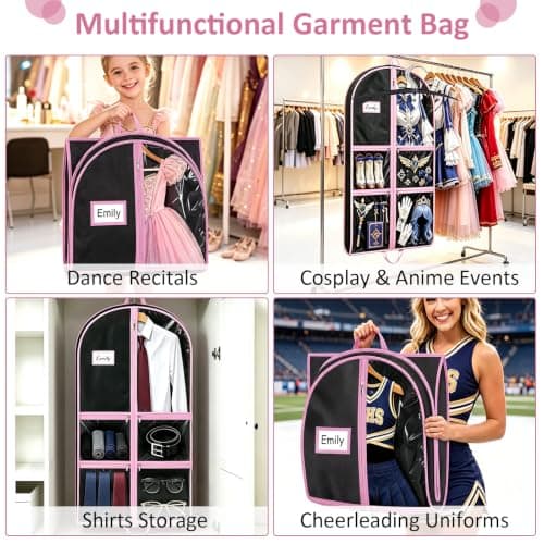 Dance Costume Bag, 40" Dance Costume Garment Bags with Shoe Bag — view 6