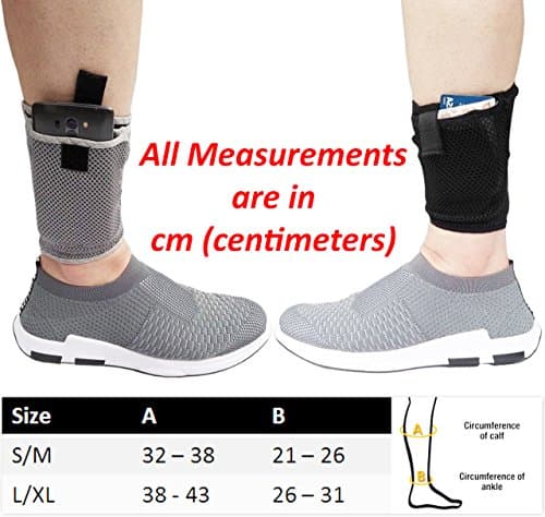 Concealed Ankle Security Pouch – Breathable Mesh Travel Wallet for Hidden Cash, Passport & Small Items – Invisible Leg Band for Flights, Hiking, Festivals, Sports, Running (L-XL, Black) — view 3