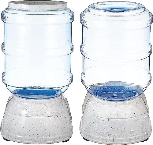 Amazon Basics Automatic Dog Cat Water Dispenser Gravity Feeder Set, Small, 6-Pound Food Capacity, 1-Gallon — view 5
