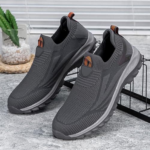 Unisex Slip On Walking Shoes Knit Running Trainers Lightweight Sneakers — view 3