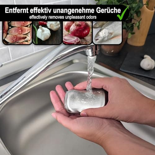 com-four® anti-odor soap made of stainless steel, antibacterial odor — view 2