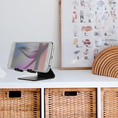 CALLARON Desktop Phone Bracket for Phone and Tablet Plastic Stand Black — view 5
