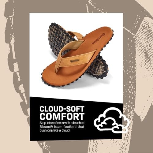 Gumbies Vegovert Flip-Flops | Unisex Flip-Flops with Bloom® Foam Footbed & Recycled Rubber Outsole | Lightweight, Soft & Comfortable Summer Sandals | Brown | EU 41 — view 2