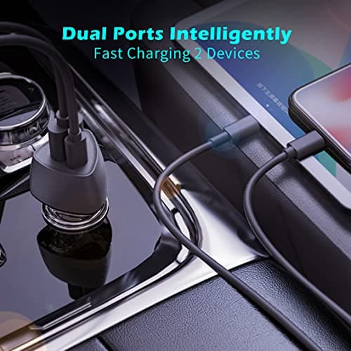 (10pack) SUNDA USB C Fast Car Charger 36W Dual Ports PD&QC3.0, Cell Phone Automobile Chargers, for Apple Smart-Phones and Android Car Charger, Compatible with iPhone 12/12 Pro/Max/12 Mini/iPhone 11 — view 5