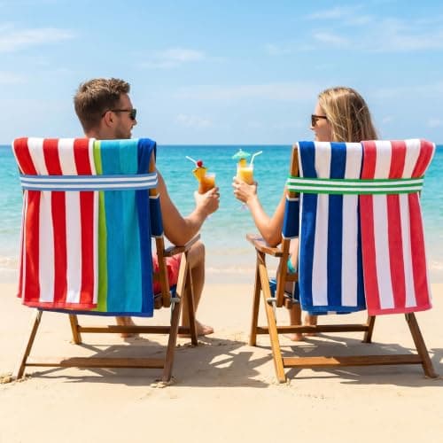 YUXMU 8 Pack Elastic Towel Bands for Sun Loungers — view 3