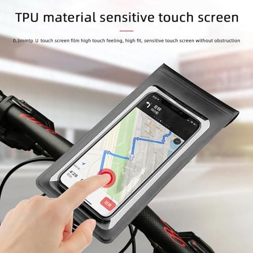 Zasdvn Bike Phone Holder, Phone Holder Waterproof, 360 Degree Rotating All Round Bike Phone Holder, Motorbike Phone Mount Waterproof Case, Bike Phone Mount, Bike Phone Mount Top Tube Bag — view 5