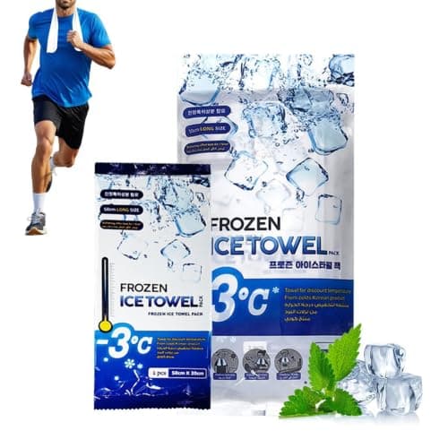 Cooling Wipes 5-Pack, Portable Ice Wet Washcloths for Camping, Gym, Travel,