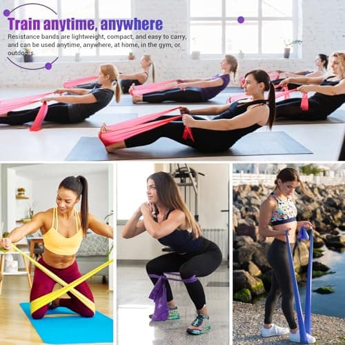 COFOF Resistance Bands, 1.8m/5.9ft Exercise Band with 4 Resistance Levels — view 5