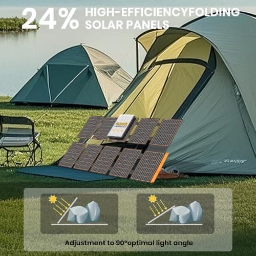 FlexSolar 100W Portable Solar Panel - 24% High Efficiency QC3.0 USB-A/C/DC — view 3