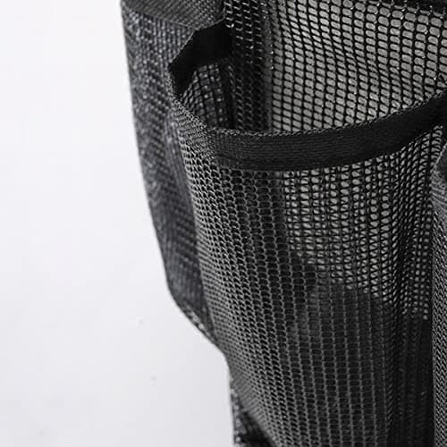 Pebipoo Mesh Shower Caddy Bag, Quick Dry Portable Tote Bag and Inner Pocket With 8 Pockets for Dorms Bathroom, Swimming, Gym, Beach, Travel(Black) — view 3