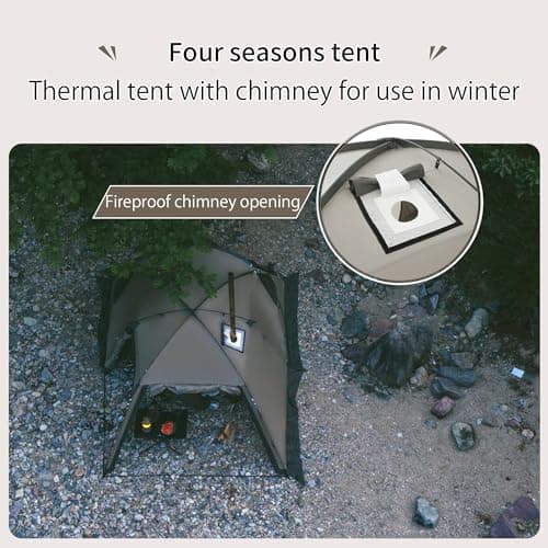 Naturehike Massif 2-4 People Tunnel Waterproof Tent PU3000mm UPF50+ with Awning Family Camping Tent for Bedroom and Living Room for Camping, Garden, Driving and Outdoors — view 5