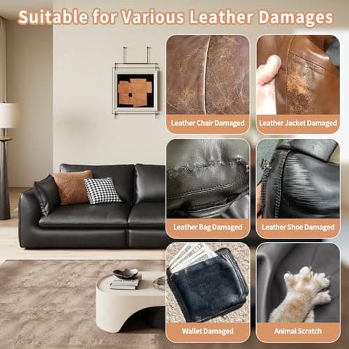 4PCS Leather Repair Kit Black Brown Vinyl Repair Kit Leather Filler Repair — view 2