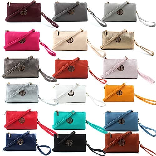 AOSSTA Womens Small Crossbody Bag for Girls Crossbody Phone Bags Mini Shoulder Handbag With Wristlet Adjustable Strap (Silver) — view 3