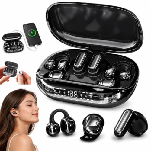 3-in-1 Bluetooth Earbuds with Chargeable Case,Open Ear Earbuds with Display