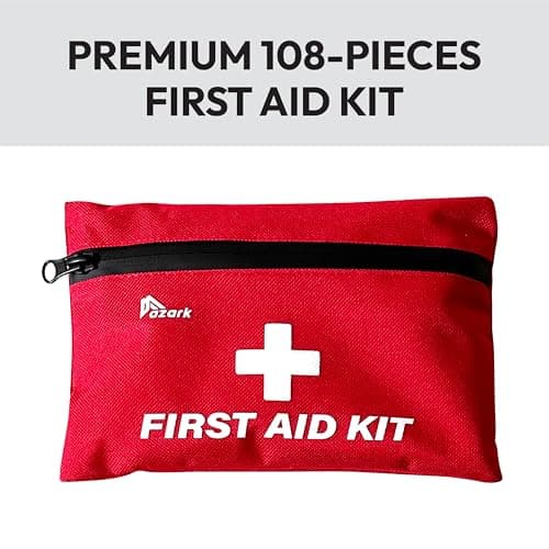 azark Premium First Aid Kit – 108 Piece Compact Emergency Medical Kit for Home, Car, Travel, Workplace, Hiking & Outdoor — view 2