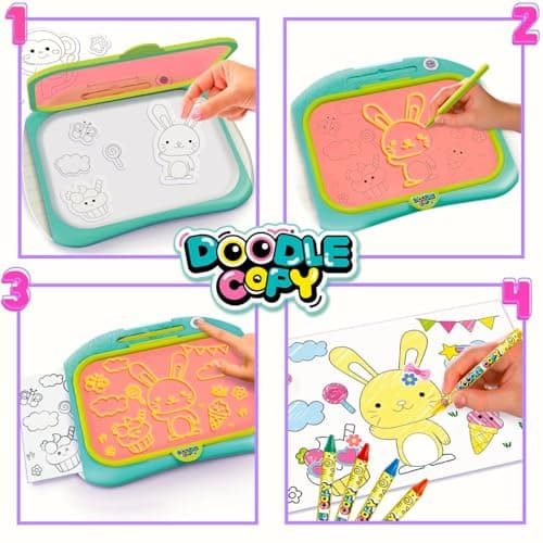 Doodle Copy Kids Drawing & Printing Board – 50 Templates Included | Draw, Trace, Print & Colour | Creative Activity Set Age 4+ — view 5