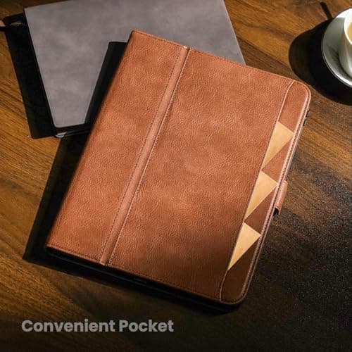 AsileCuir Case for iPad Pro 13 Inch M5/M4 (2025/2024), Brown — view 4
