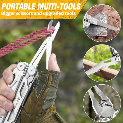 BIBURY Multitools, BI2045 Pro Multi Tool Foldable Pliers with Screwdriver — view 6