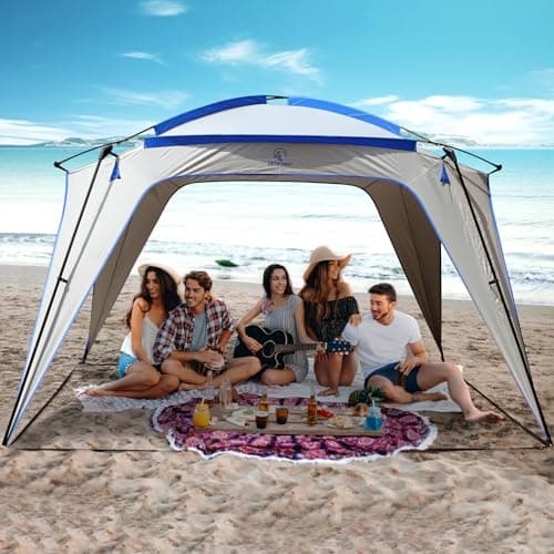 REDCAMP 3.2x3.2m Event Shelter with Side, Waterproof Tent Shelter，Blue — view 2