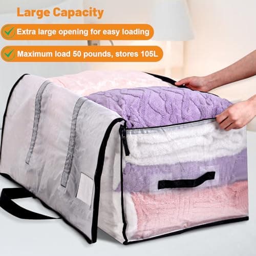 Dntorx 6 Pack 105L Moving Bags, Clothes Storage Bags, Moving Box — view 4
