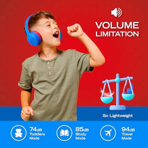 PowerLocus Kids Active Noise Cancelling Headphones, with Fabric Carry Case — view 5